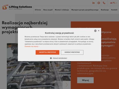 Lifting Solutions - relokacja maszyn